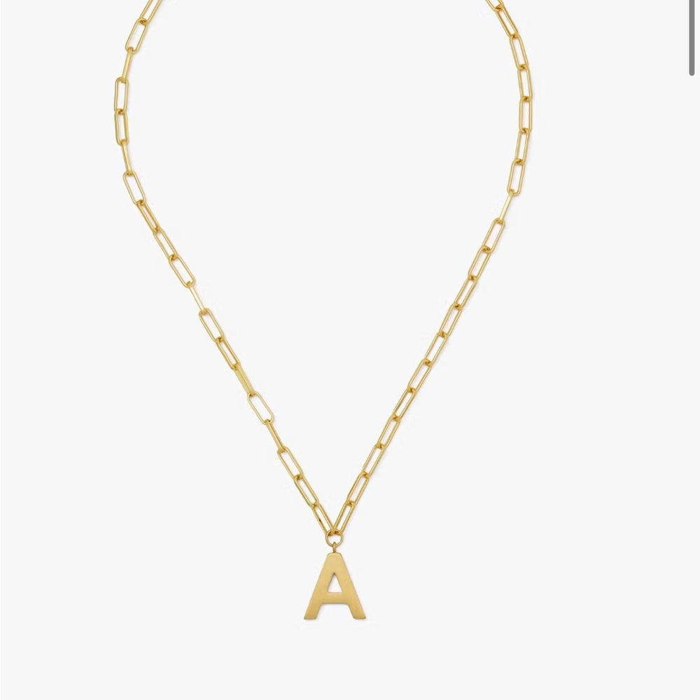 Kate Spade Gold Initial This “A” Necklace with pouch